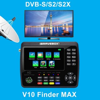IBRAVEBOX 맥스 HD 위성 TV 신호 파인더 DVB S S2 S2X 계량기 파인더 H 265 Sat Dish 조정용 V10, EU PLUG, 1개