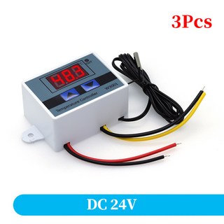 온도컨트롤러 컨트롤러 센서용 온도조절기 W3001 인큐베이터 온도 10A 1 5 12V XH 개 24V 220VAC NTC LED 디지털 냉각 스위치 가열, 3Pcs DC-24V, 3개