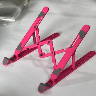 컬러풀 접이식 휴대용 높이조절 노트북 스탠드 태블릿 거치대 5color, 로즈레드, 1개