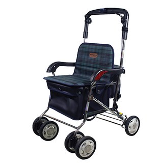 고령자 옥내용 접이식 1단 더블 바퀴 워커