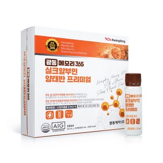 광동제약 메모리365 마시는 고함량 실크 알부민 양태반 프리미엄 특허원료 (30병), 3세트, 10회분