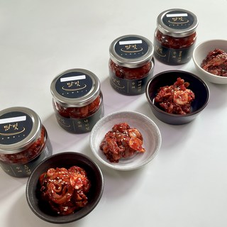 [무료/당일 발송] 담빛 수제젓갈 4종세트 (오징어 낙지 꼴뚜기 가리비젓갈), 4개, 150g
