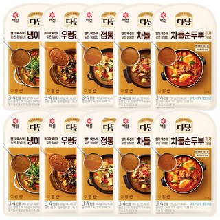 다담 소스 패키지(정통된장찌개 우렁강된장비빔양념 냉이된장찌개 차돌순두부찌개 차돌된장찌개), 2세트, 695g