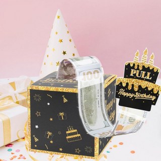 생일 용돈케이크 반전 생일축하, 1개, 퍼플나비_1세트