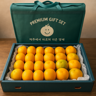 [선물용] 달콤한 풍미 전하는 제주 하우스 감귤 세트_로얄과 2KG 3KG 5KG, 1세트, 선물용 2kg 로얄과(25과 내외 /실중량 1.8kg)
