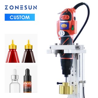 ZONESUN 공압 스크류 캡핑 기계 ZS-XGC1 맞춤형 음료 화장품 병 캡퍼 포장 소형 자동 생산, 4) Custom - 110V