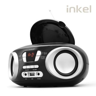 인켈 IKC-515CD 레트로 디자인 휴대용 유무선 FM라디오 CD플레이어 어학용 학습용