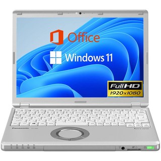 【Microsoft Office 2019 & Win11 탑재】 초경량 Panasonic Let's note CF-SZ6 (정비 완료품), 회색, SSD 1TBMB, 8GBMB, Window11