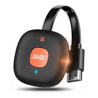 4K 무선 HDMI 디스플레이 어댑터 i-Phone i-Pad Android Windows 노트북에서 HDTV/프로젝터/모니터 에어플레이 지원 미라캐스트 비디오 및, 18cm, Grey