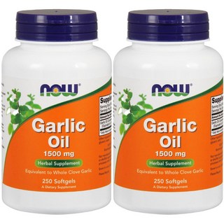 나우푸드 갈릭 오일 1500mg 소프트젤, 2개, 250정