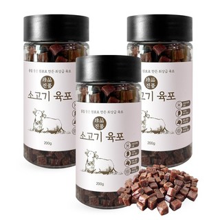 펫티즈 진품 육포 큐브 져키 강아지 노즈워크 칭찬 간식