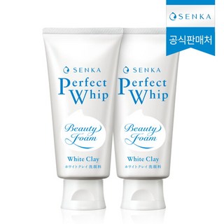 센카 퍼펙트 휩 화이트 클레이 클렌징폼, 120g, 2개