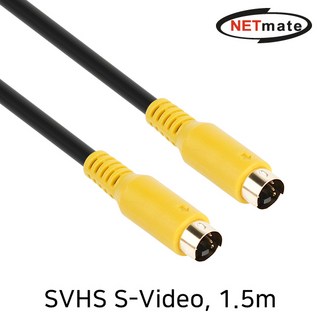 NETmate NMA-SS015MB SVHS S-Video 케이블 1.5m, 1개