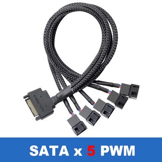 MOLEX 2 3 4 5 TX3 TX4 핀 PWM 2V PC 케이스 팬 POWER LOGIC 분배기 케이블 어댑터 4핀 슬리브 쿨러 Y 코드, 25cm, green