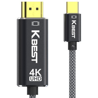 케이베스트 스마트폰 미러링 C타입 HDMI TV 연결 케이블, 2m, 1개