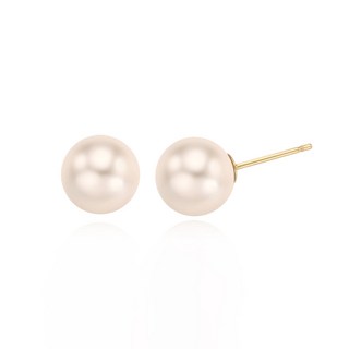 로이드 14k 스와로브스키 진주 10mm 귀걸이 LPFL4A10G