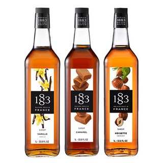 1883 카라멜, 바닐라, 로스티드 헤이즐넛 시럽 3종 세트 (각 1L) 바닐라시럽1883 1883 카라멜, 바닐라, 로스티드 헤이즐넛 시럽 3종 세트 (각 1L) 바닐라시럽1883