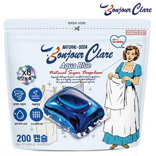 봉쥬르끌레어 캡슐세제 사용 모습