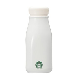 스타벅스 스테인레스 미니병 화이트 우유병 보온보냉 텀블러 237ml, 1개