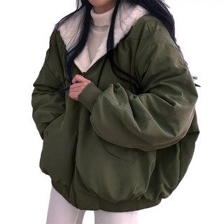 양털 후드 봄 여성 바람막이 점퍼 블루종 울코트 숏코트 하프코트