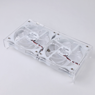 홈앤툴즈 120mm 셋톱박스 공유기 저소음 USB 쿨러 쿨링팬 (듀얼), 화이트, 1개