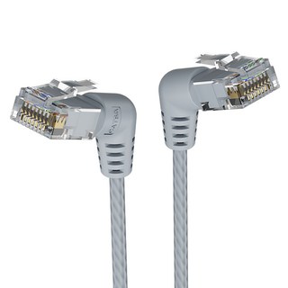 벤션 CAT6A UTP 360도 회전꺽임형 울트라슬림 초고속 기가 랜선 그레이 IBOH, 1개, 3m