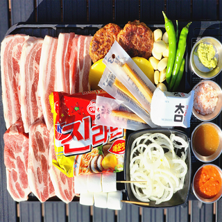 바베큐 세트 1등급 한돈 삼겹살+목살 캠핑세트 16종 캠핑밀키트 삼겹살풀세트 삼겹살+목살(600g), 600g, 1세트