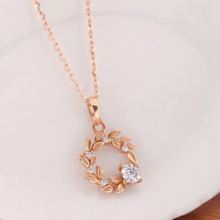 [골드팡] 14k/18k 월계수 1부 다이아몬드 펜던트