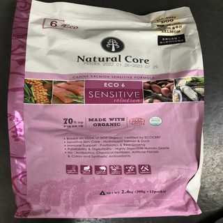 내츄럴코어 에코6 센스티브 반려견 애견 사료 2.4kg – 단품 2400g 내츄럴코어 에코6 센스티브 반려견 애견 사료 2.4kg – 단품 2400g