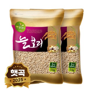 현대농산 국산 늘보리 10kg (5kgx2봉) 겉보리 꽁보리밥, 5kg, 2개