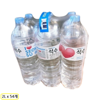 석수 먹는샘물 생수, 2L, 54개