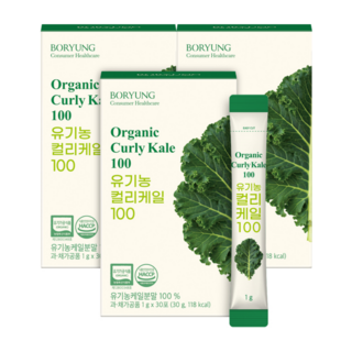 보령 유기농 컬리케일 100 동결건조 곱슬케일 분말, 3박스, 30g