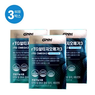 GNM자연의품격 rTG 알티지 오메가3, 60정, 3개
