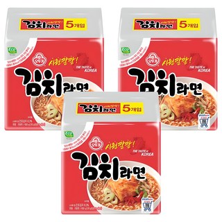 오뚜기 김치라면 120g, 15개