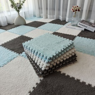 현대적 간결한 디자인 방석 매트 방석솜 목화방석 얇은 대방석 방석속통 방석솜40 방석솜50, 30x30x0.6cm 18개, 하늘색 회색 흰색
