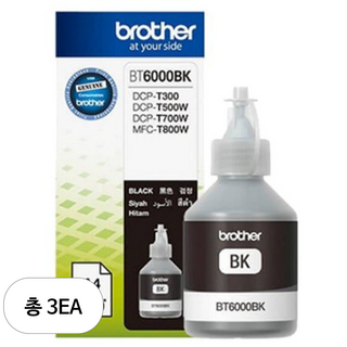 브라더 프린트 잉크 BT6000, 3개