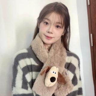 털 빠짐 없는 귀여운 캐릭터 부드러운 털 목도리 머플러 상품 이미지