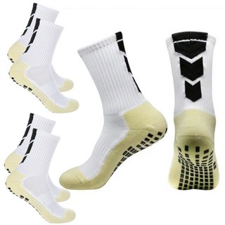 스브링 논슬립 미끄럼방지 러닝 스포츠 풋살 축구 양말, 쿠션화이트 3세트, 3개