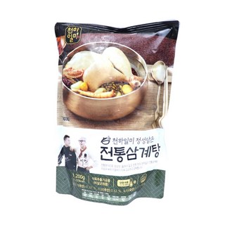기타 [천하일미] 홍석천 이원일 전통 삼계탕 1.2kg 2팩 국내산 닭 사용, 2개