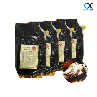 [솔그린] 현진식품간장게장소스 2.5kg x 4팩(1박스)/게장양념 게장소스 새우장소스 양념게장소스, 4개