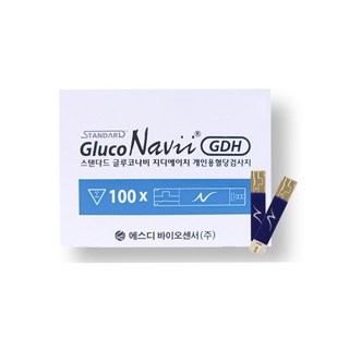 글루코나비 지디에이치 혈당측정검사지 시험지 스트립 에스디바이오센서 GDH 100매 1박스, 1개, 100개입