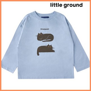 리틀그라운드 데님인더박스 캣드랍숄더티셔츠