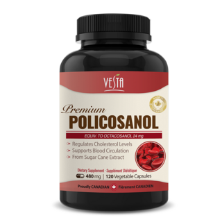 [캐나다본사 빠른직구] 베스타 폴리코사놀 480mg 120캡슐 4개월분 베지 캡슐, 1개, 120정