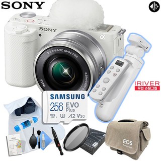 소니 ZV-E10 + 16-50mm 브이로그 9종 패키지 (256GB 메모리/ OLED 무선 슈팅그립/ 슬림 MCUV 40.5 필터), 화이트