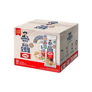 퀘이커 오트밀 단백 스낵 (20봉입) 마시는퀘이커