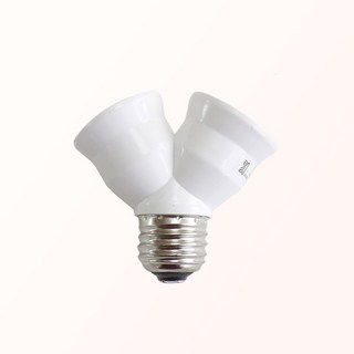 E26-2E26 듀얼 소켓, 1개 전구꽂는소캣