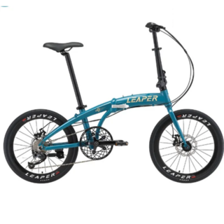 텐바이크 LEAPER 2025년형 접이식 자전거 7단 고급 프레임 디자인 휴대용, 1개, 153cm, 고급형 블루 22인치