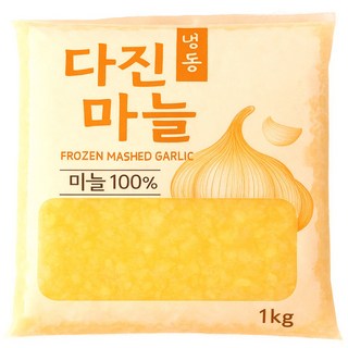 고마운땅 중국산 냉동 다진마늘 1kg 업소용 식자재 대용량, 1개
