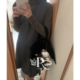 당일배송 따뜻한 포근 감성 플리츠 모직 민소매 에이라인 플레어 모직 민소매 미니 원피스 fw 가을 겨울 간절기룩