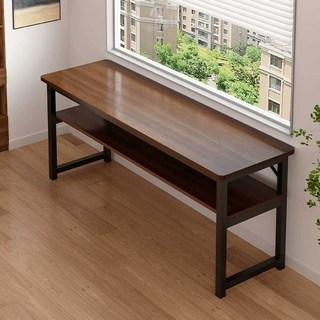 슬림테이블 틈새 간이 베란다 서재 1단 2단 좁고 긴 40 테이블, 25. 더블 140cm / 월넛